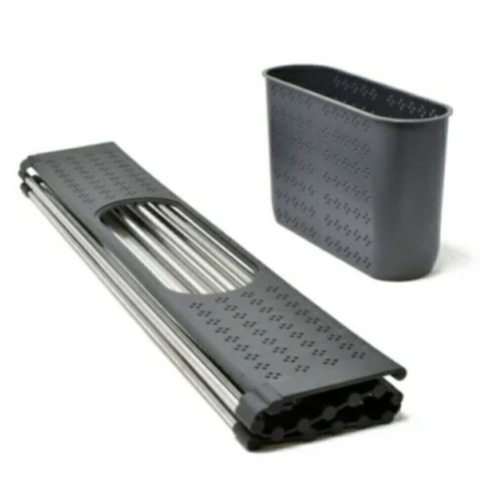NEW! CW HOME Roll Up Dish Drying Rack over the sink stainless steel silicon - Picture 5 of 7